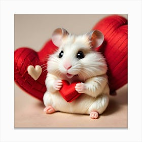 Valentines Hamster 15 Canvas Print