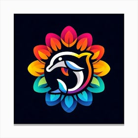 Dolphin Logo Canvas Print