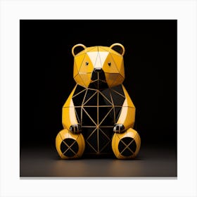 Geometric Teddy Bear Canvas Print