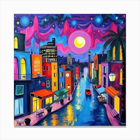 City At Night 3 Canvas Print