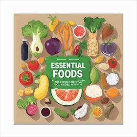 Essential Foods Canvas Print