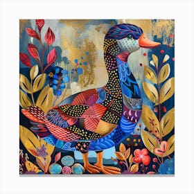 Patchwork Quilted Duck 1 Canvas Print