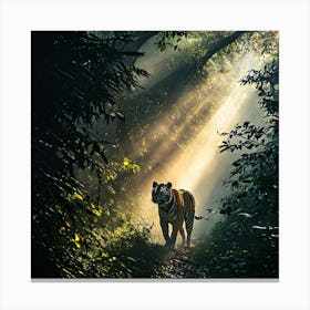 Tiger In The Forest art print 3 Canvas Print