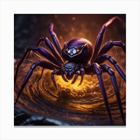 Purple Spider Canvas Print