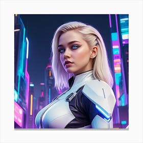 Futuristic Girl 1 Canvas Print