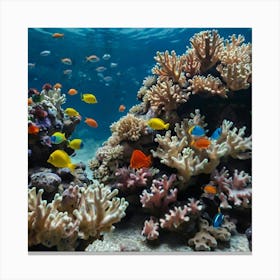 Default Aquarium With Coral Fish 2 1 Canvas Print