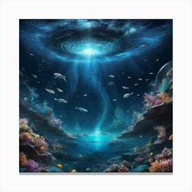 Underwater World paintings art print Canvas Print