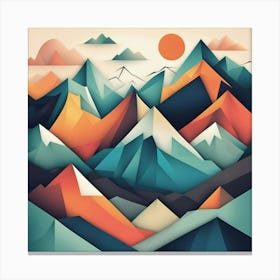 Abstract Mountains 5 Canvas Print