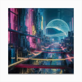 Futuristic City Canvas Print