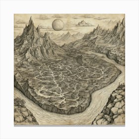 Map Of The Dwarves Canvas Print