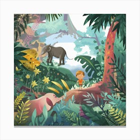 Child In The Jungle Canvas Print