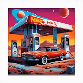 Car in Mars Canvas Print