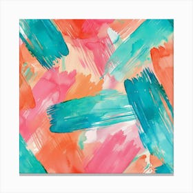 Abstract Watercolor Brushstrokes Canvas Print