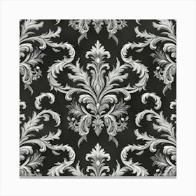 Damask Wallpaper Canvas Print