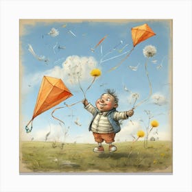 Kite Flying Canvas Print