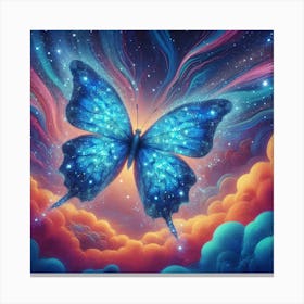 Blue Butterfly Art 2 Canvas Print