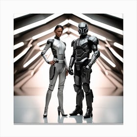 Sci-Fi Couple Canvas Print