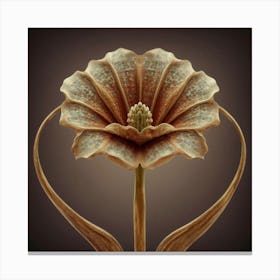 Flax3 Floral Botanical Vintage Poster Flower Art(6) Canvas Print