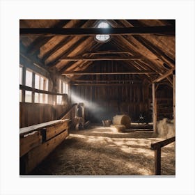 Barn Interior 3 Canvas Print