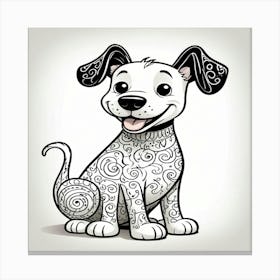 Dog Drawing Canvas Print