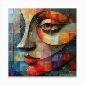 Abstract Of A Woman'S Face 11 Canvas Print