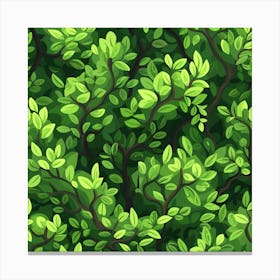 A Seamless Leaf Bushes Texture Canvas Print