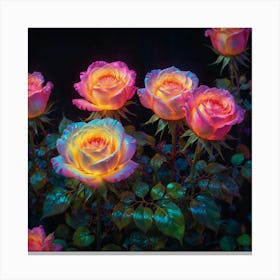 Rainbow Roses Canvas Print