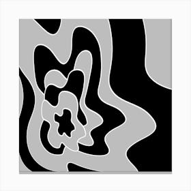 Abstract Black And White Painting Canvas Print