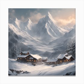 Winter Village Canvas Print