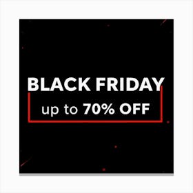 Black Friday Sell Post Templates Design (4) Canvas Print