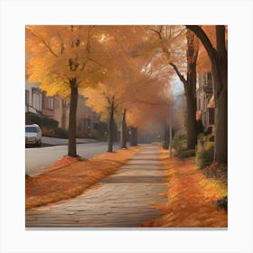 Autumn Street 3 Canvas Print