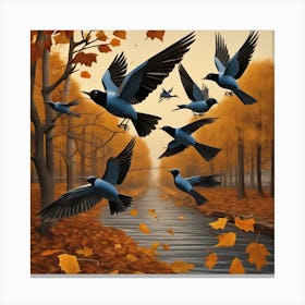 Birds In Flight 16 Canvas Print