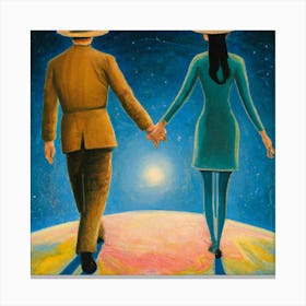 Couple Holding Hands Canvas Print