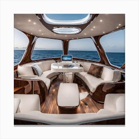 Interior Of A Luxury Yacht 1 Canvas Print