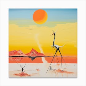 'Birds In The Desert' Canvas Print