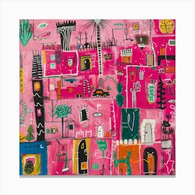 Pink City 4 Canvas Print