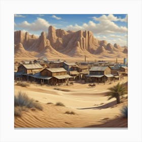 Old Desert Town 1 Canvas Print