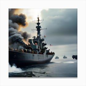 Naval Warfare - Ships at Sea 24 Canvas Print