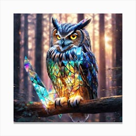 Owl In The Forest 34 Canvas Print