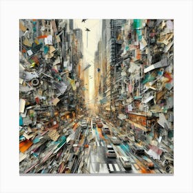 'Paper City' 1 Canvas Print