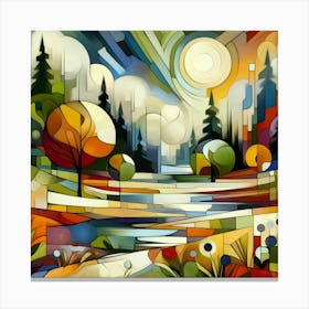 Abstract Landscape Painting 12 Canvas Print