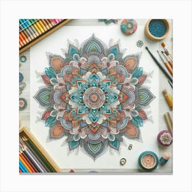 Mandala Coloring Book Canvas Print