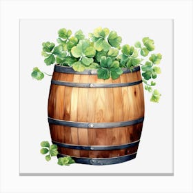 Barrel Of Shamrocks (8) Canvas Print