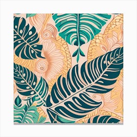 Seamless Tropical Pattern Canvas Print