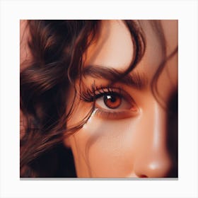 Close Up Of A Woman'S Eyes 2 Canvas Print