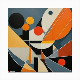 Original Abstract Painting On Canvas Dramatic Wall Art Black Mid Century Modern 6 Canvas Print