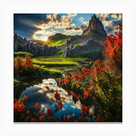 Sunset In The Mountains 10 Canvas Print