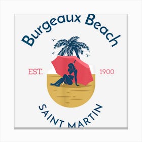 Burgeaux Beach Saint Martin St Maarten Canvas Print