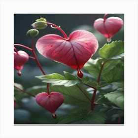 Heart Shaped Flowers 1 Canvas Print