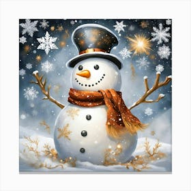 Snowman 1 Canvas Print